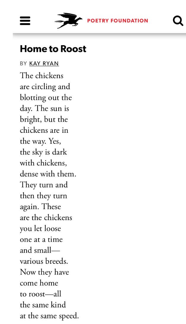  Home to Roost - Happy Birthday to poet  