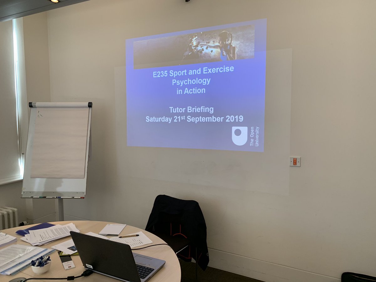 OU_Sport's tweet image. All ready for our E235 tutor briefing - looking forward to seeing all our tutors. #newmodule #E235 #psychology