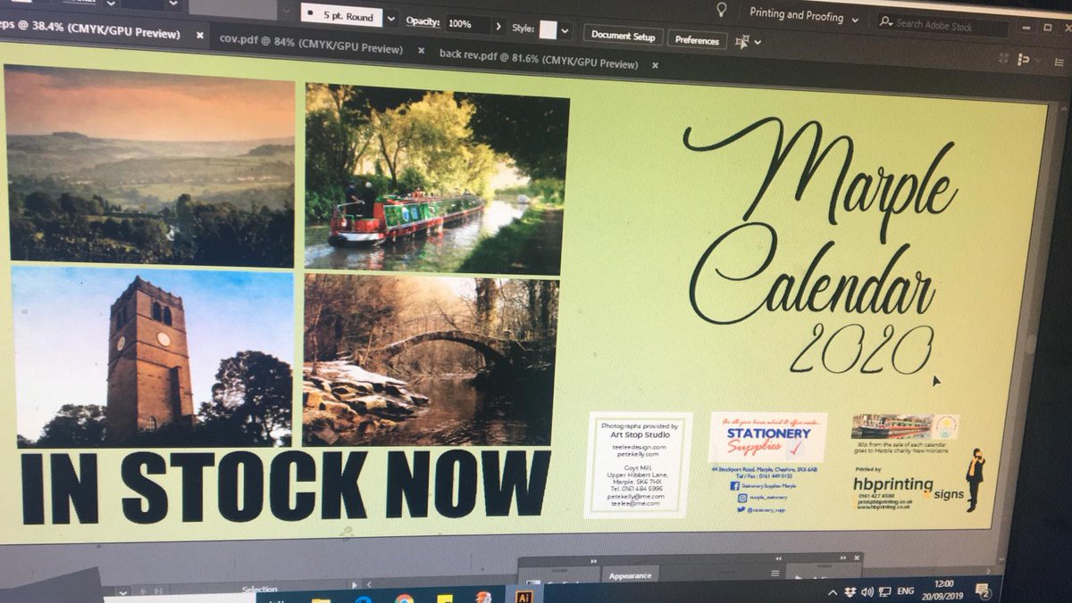 All set up and ready for the Marple Food and Drink Festival.
We've got the Marple 2020 calendar, half price lunch boxes and water bottles alongside craft kits and bamboo mugs.
Come on down the sun is shining!
#marple