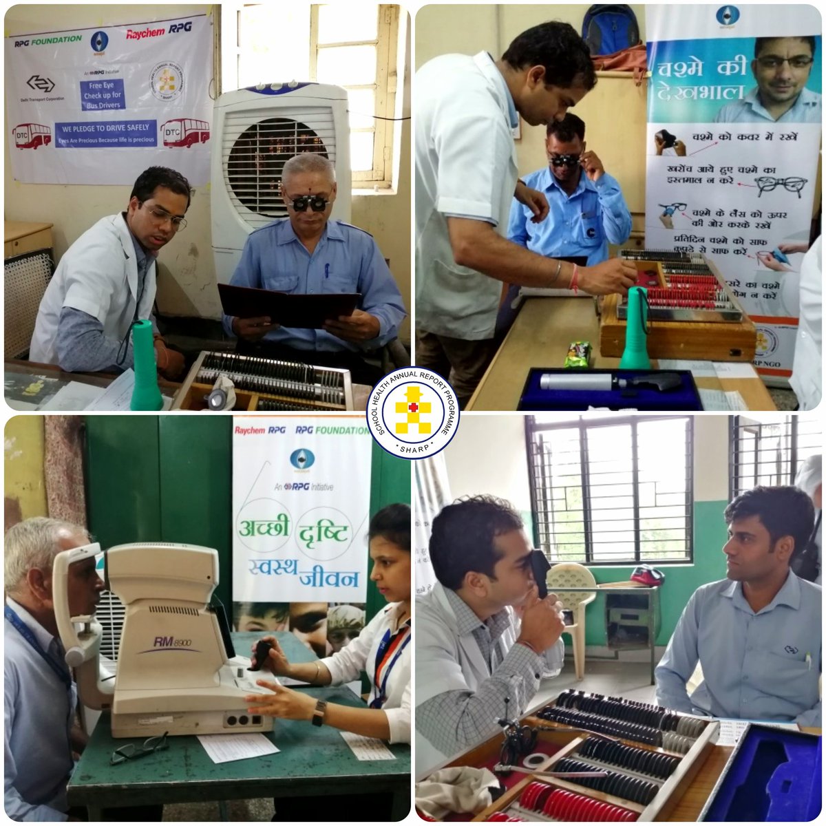 sharpngo's tweet photo. In our #visionrehabilitationprogramme, #eyecheckup camps were organized in #Delhi for #DelhiTransportCorporation where we covered 3,621 #busdrivers & #conductors. They were assessed for #refractiveerrors, early stages of #cataract & other #eyeproblems.
#eyecareforall
#visioncare https://t.co/DWxe9KodQd
