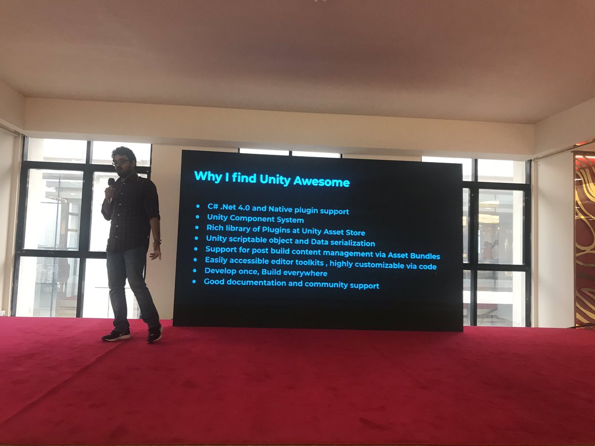Unity3DIndia's tweet photo. Why @aurko_roy of @Auleek finds Unity #Awesome #UnityDayDhaka https://t.co/rlUmMX07aL