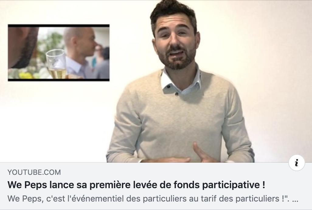 Faites passer l'info' : <a href="/we_peps/">We Peps</a> lance sa 1ère Levée de fonds participative : youtube.com/watch?v=Sy0mSk…
#FUNDRISING #BUSINESSANGELS #business #fund