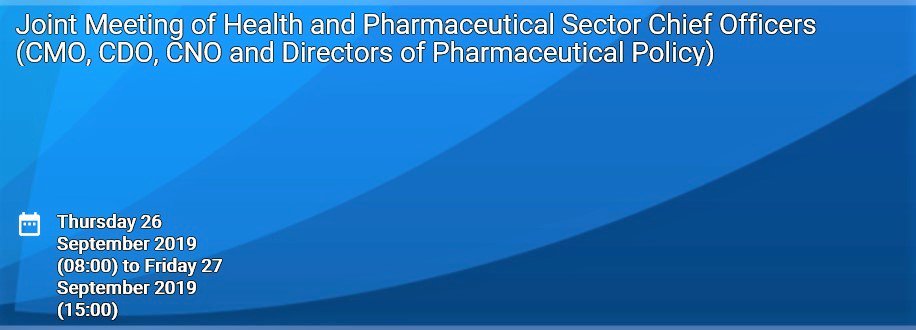 Only a few more days! Ready to welcome the participants of the Joint Meeting of Health and Pharmaceutical Sector Chief Officers (CMO, CDO, CNO and Directors of Pharmaceutical Policy). #EconomyofWellbeing #IntegratedHealthcare #Digitalisation #CXOHealth #EU2019FI <a href="/STM_Uutiset/">Sosiaali- ja terveysministeriö</a>