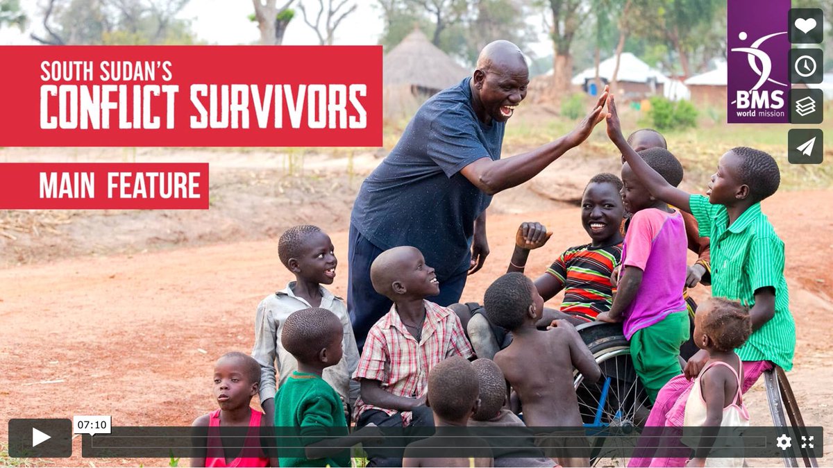 On 22nd September is our Harvest Service. This year any money raised will be used to support BMS World Mission’s work with the South Sunday conflict survivors. Non-perishable food will be added to our food bank for those in need.
vimeo.com/330477104