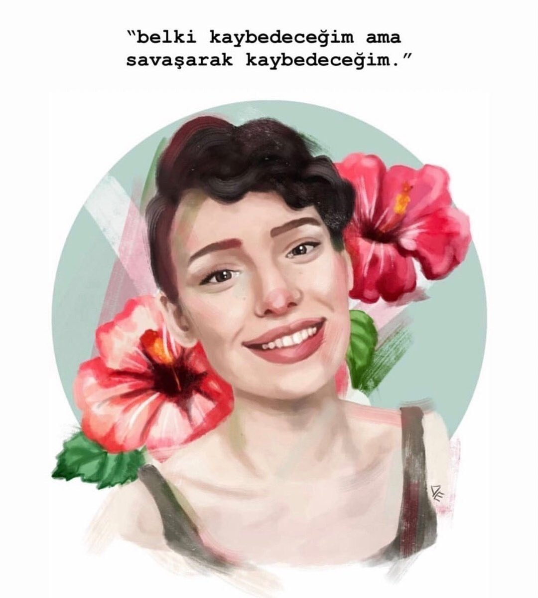 Sen tüm insanlığa kazanmaktan çok mücadele etmenin önemini  öğretin. Kalbimiz evin senin. Nur içinde yat güçlü kadın #Neslicanatay