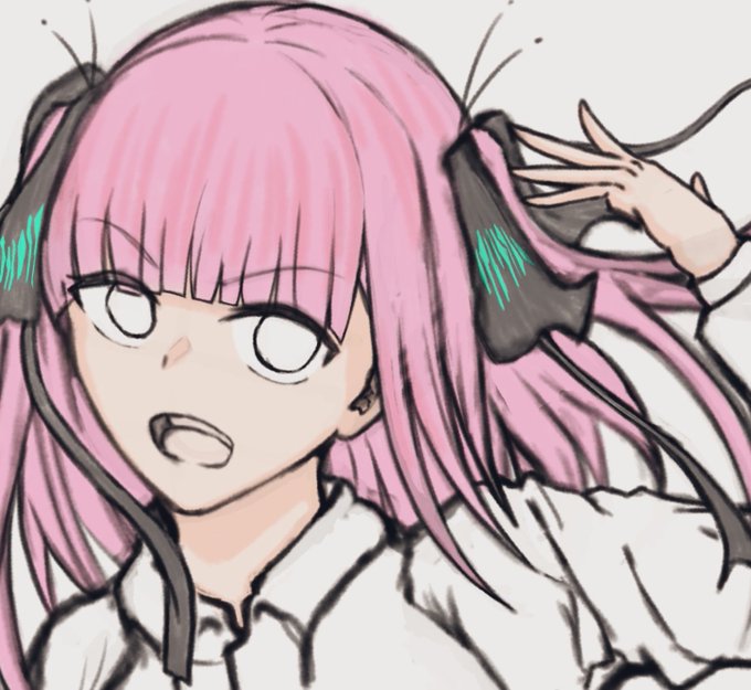 かかとさんがTwitterに投稿した中野二乃(五等分の花嫁)のイラスト。