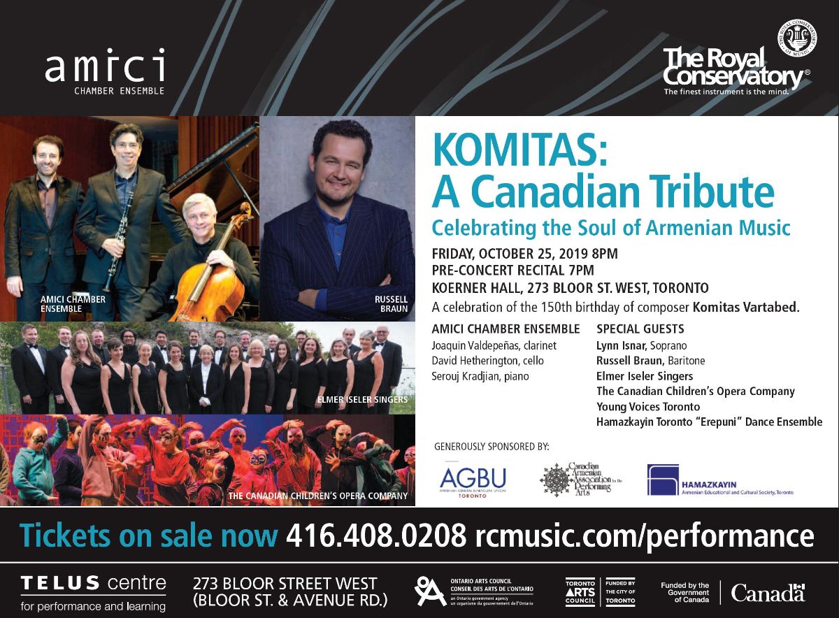 CBC Radio To Honour Komitas In An Hour Long Program.  Greater Toronto Area listeners may tune to 94.1 FM. All listeners can follow the program on-line: Go to cbc.ca/listen, select Live Radio, CBC Music, In Concert. - mailchi.mp/b3f49808e467/l…