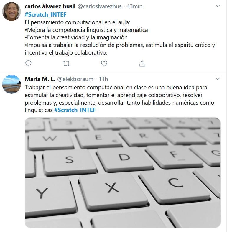 GmedranoTIC's tweet photo. @educaINTEF @matita33 @omarfgj @eva_cb @catinagui @pheras Twitter recibe las reflexiones de #Scratch_INTEF, explicando por qué es importante el #Pensamiento #Computacional en el #Aula

#AprendeINTEF #Formación #Docentes #CDD #CDEdu #CodeEducaLAB #moocbot #JuegaScratch #Scratch

@educaINTEF @matita33 @omarfgj @eva_cb @catinagui @pheras https://t.co/4ZXI5OdiyB