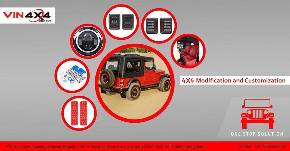vin4x4's tweet photo. Rise wall against your sloppy look of 4x4 vehicle. Vin4x4 hardtops always opened doors for all 4x4 vehicle for customization and modification

Feel free to enquire. Please call or Whatsapp us @8884558659.

visit our website @www.vin4X4hardtops.com

#vin4x4customs #vin4x4hardtops https://t.co/qBHzSwlxjV