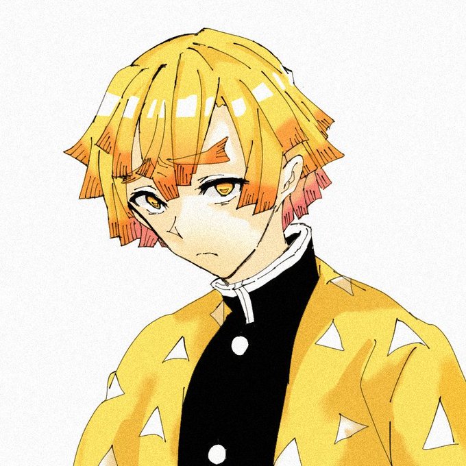 ナエッチさんがTwitterに投稿した我妻善逸(鬼滅の刃)のイラスト。