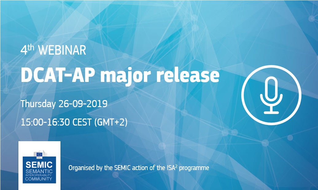 Joinup_eu's tweet image. 🆕#DCATAP #webinar💻 for its next major release, moderated by the #SEMIC action team❗

Topic: Overview of the #DCAT-AP 2.0.0 changes

👉 You are welcome to participate and contribute 💡 to its ⛏️development❗

📌 bit.ly/2kkVmki

@EU_ISA2 #metadata  #joinupnews