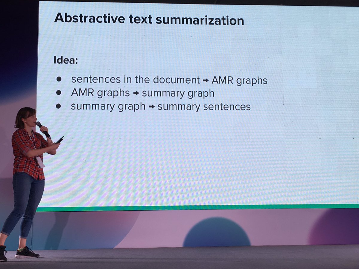 HalynaTsymbal's tweet photo. Mariana Romanyshyn: AMR is the best approach for Abstract text Summarization tasks in NLP #AIUkraine #NLP #AMR https://t.co/z6E1b2p55r