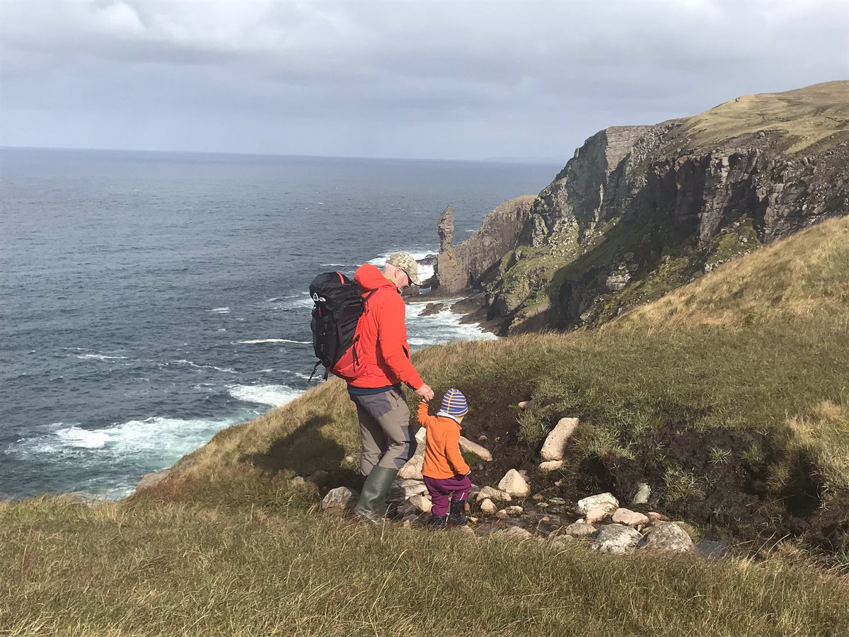 tabamountains's tweet photo. Take child to see iconic climbing landmark. Child shows no interest as there’s a superb muddy puddle, perfect for jumping in. Standard 2 year old behaviour. @the_AMI @coldclimbs @JackWolfskinUK @patagonia #stoer #oldmanofstoer #climbing #iconic #muddypuddle https://t.co/R3896XUSHf