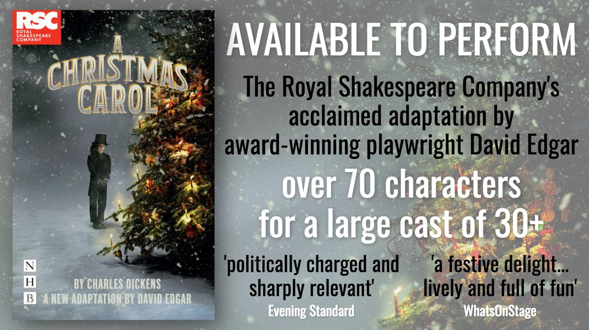 NHBperforming's tweet photo. We're excited to announce that @TheRSC's version of A CHRISTMAS CAROL by Charles Dickens, adapted by @DavidBEdgar, is available to perform!

Charm and delight your audiences with this highly acclaimed and inventive version of the most-loved festive story.

https://t.co/KpcgGJWra8 https://t.co/sLEkUk7Z65