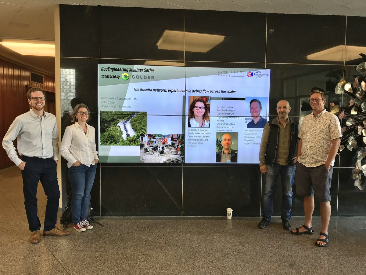What an outstanding turnout for #debrisflowweek seminars by <a href="/lis_bowman/">Elisabeth Bowman</a> from <a href="/sheffielduni/">The University of Sheffield</a>, Roland Kaitna from <a href="/BOKUvienna/">BOKU University</a> and Alexander Taylor-Noonan from <a href="/GeoEngCentre/">GeoEng Centre</a>