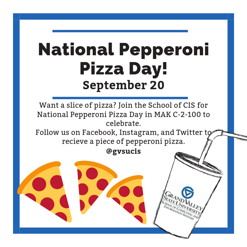 Happy National Pepperoni Pizza Day! Come get your free slice of pizza starting at 11a while supplies last!