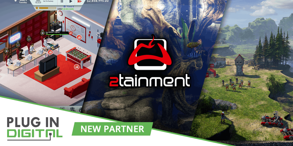 plugindigital's tweet photo. Plug in Digital is proud to announce a new partner: @2tainment!
This studio is a PC and video games publisher with relevant experience in marketing and financing as well as inhouse development.
We are very glad to work with them on games like #Biotope or #TechCorp. https://t.co/kR8einYIfJ