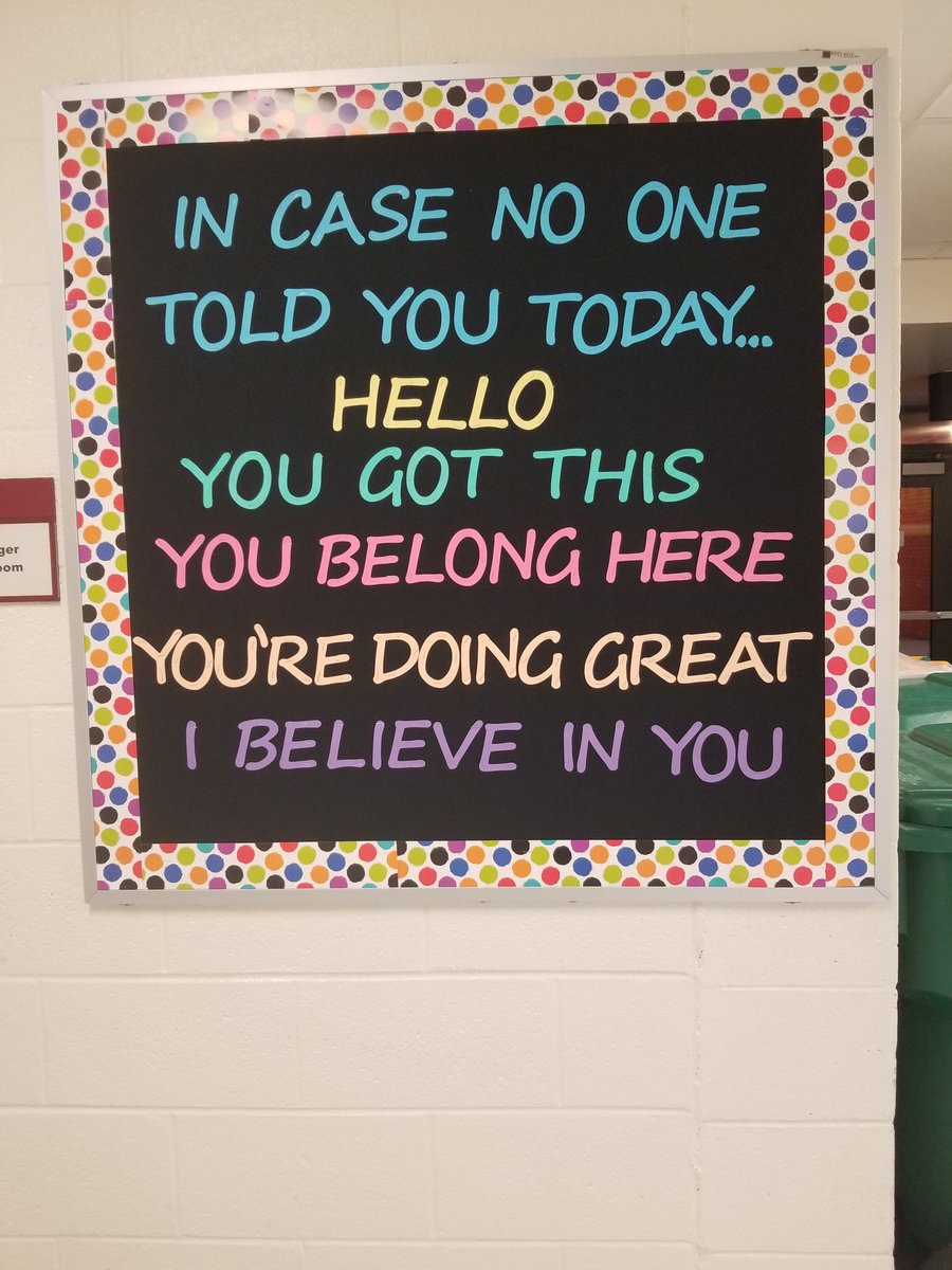Love this inspirational board at <a href="/ccsd21holmes/">Holmes Middle School</a>!