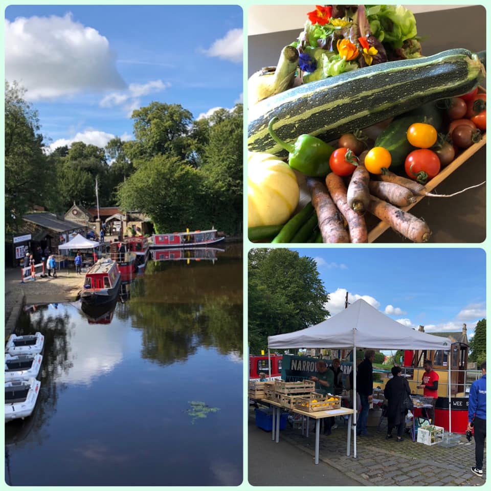 Look at the colours in those veggies! 

Transported along the canal by barge from the local Narrowboat Farm last week for the first time in 150 years!!

#Linlithgow #Narrowboatfarm