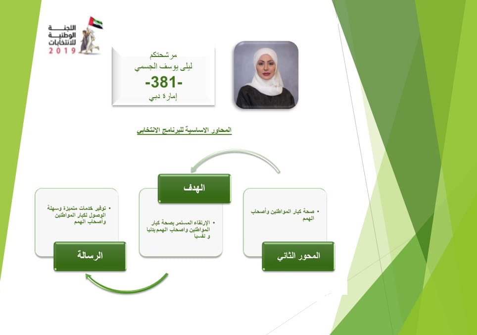 LAljassmi's tweet photo. المحور الثاني والأخير لبرنامجي الانتخابي " صحة كبار المواطنين وأصحاب الهمم" ، والله ولي التوفيق 
#انتخابات_المجلس_الوطني https://t.co/87ZUs756Jy