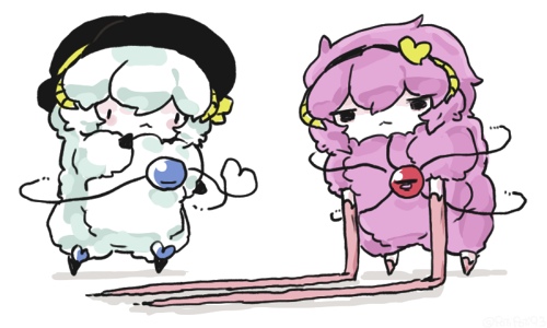 古明地こいし ,古明地さとり 「#こいシープ おねえちゃんのうでのばしまーす 」|葱のイラスト