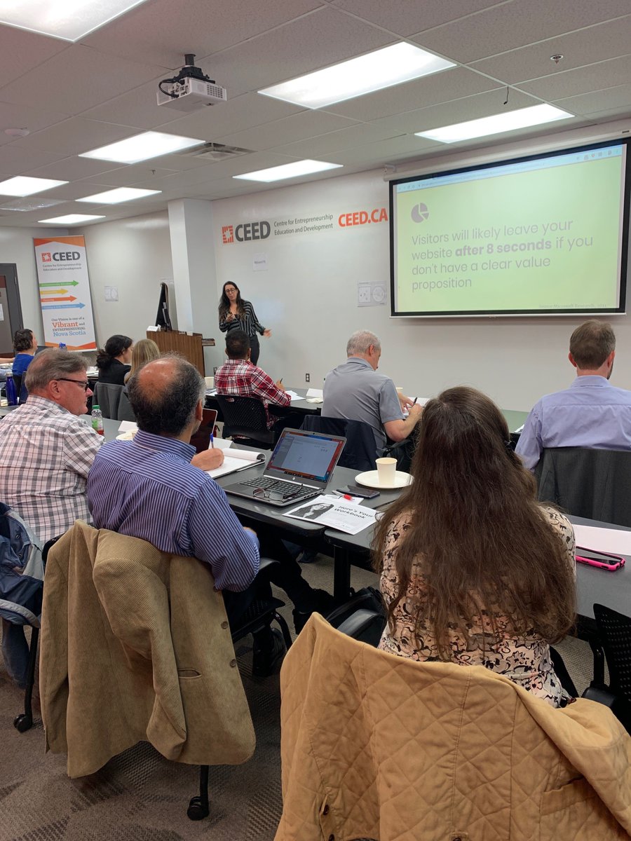 sarbustin's tweet photo. Kickin' things off at #CustomerCamp with @KateBour @NSBI @venninnovation and some awesome customer-minded entrepreneurs @CEED_NS ๐ช https://t.co/fdfWg1HcYp