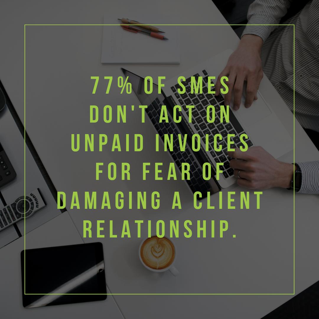MpReceivables's tweet photo. STAT: 77% of SMEs don't act on unpaid invoices for fear of damaging client relationships.

Find out from us how getting a third party can help alleviate stress and awkwardness in dealing with late payments.
FREEPHONE 0800 043 2233. https://t.co/Vr9YmP3T2T