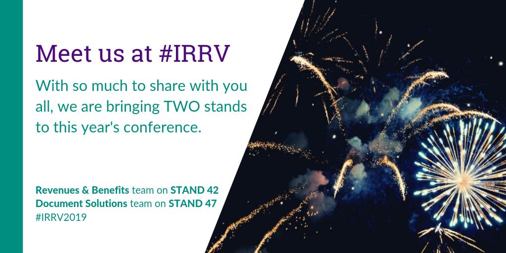 nec_sws's tweet photo. Very excited to be back for @the_irrv Annual Conference with TWO amazing stands!

Meet our Revenues &amp; Benefits team on STAND 42
Meet our Document Solutions team on STAND 47
#IRRV #IRRV2019 #NPSrevenuesbenefits #NPSdocuments https://t.co/tsmRBwo4Ps