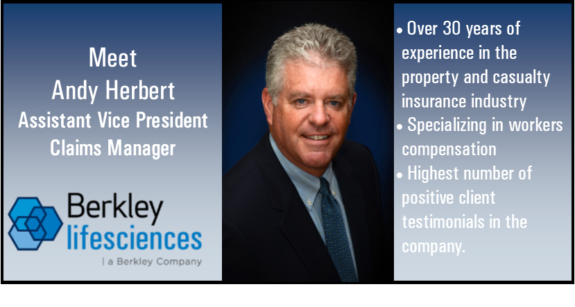 BerkleyLifeSci's tweet photo. Meet Andy Herbert @BerkleyLifeSci AVP and Claims Manager.  Learn more about Andy and our claims services at  https://t.co/yh3m2GpeuR https://t.co/XpRqsxoft5