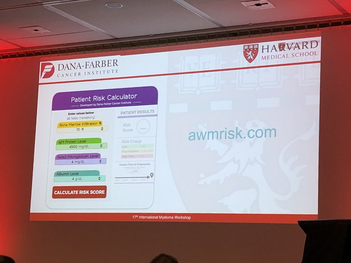 doctorpemm's tweet photo. #IACH19 |@TheIACH 2nd annual meeting Dr Irene Ghobrial, MD Professor of Medicine @IreneGhobrial @DanaFarber brilliant talk| Advances in WM | #WMsm #mmsm | #MYD88 #CXCR4 #IgM #hyperviscosity |great discussion on asymptotic WM | new patient risk calculator https://t.co/EG4STPUX8B https://t.co/tKzLET2h9N