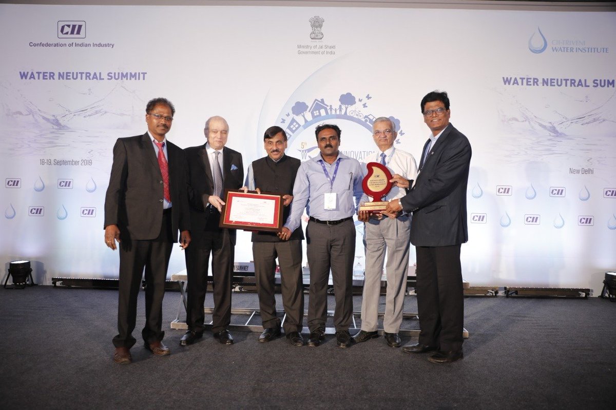 FollowCII's tweet photo. Congratulations NACL Industries Ltd.- Srikakulam, Andhra Pradesh on being conferred CII National Award for Excellence in Water Management 2019 in the category 'Within the Fence.' #CIIWaterAwards2019 #CIIWaterSummit2019 #CIITWI @MinOfJalShakti @MoJSDoWRRDGR @cleanganganmcg https://t.co/uymBxuSZq4