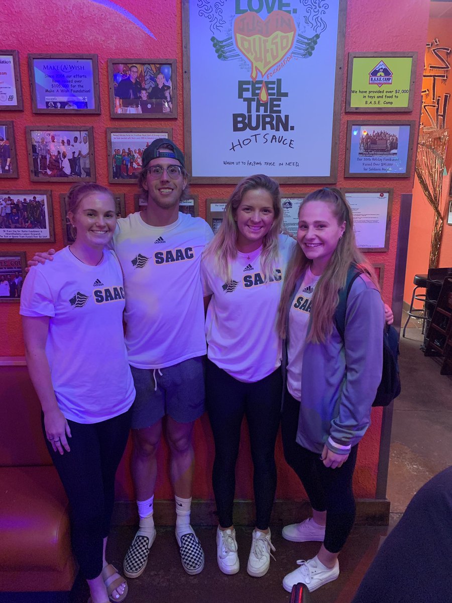 SaintLeoSAAC's tweet photo. Thank you to EVERYONE who made it out to support our fundraiser benefiting @aweekaway1 at Tijuana Flats last night! Our @SaintLeoLions community is unlike any other 💚 https://t.co/7dmiKu4vgV