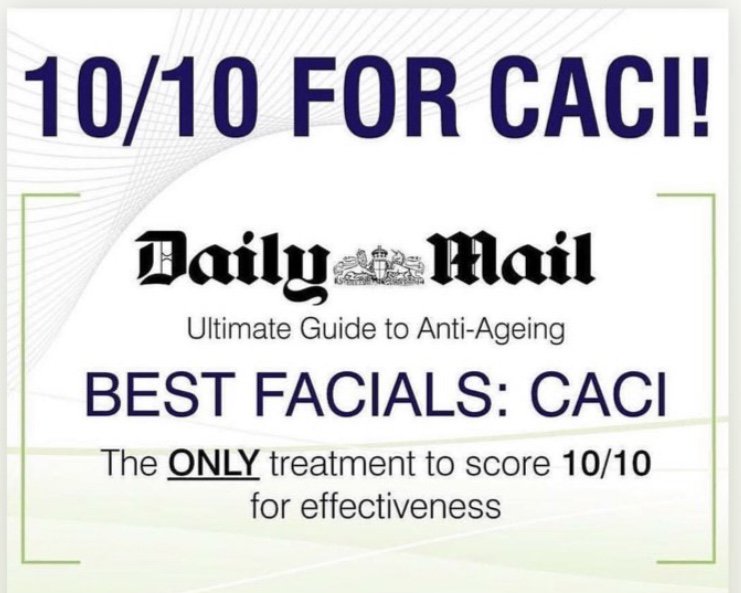 CACI_Beauty's tweet photo. #tbt to the Daily @DailyMailUK @Femail awarding our CACI facial a 10/10 in its Ultimate Guide to Anti-Ageing #microcurrentfacial #nofilterneeded #cacibeauty https://t.co/9CQF4X4OMD