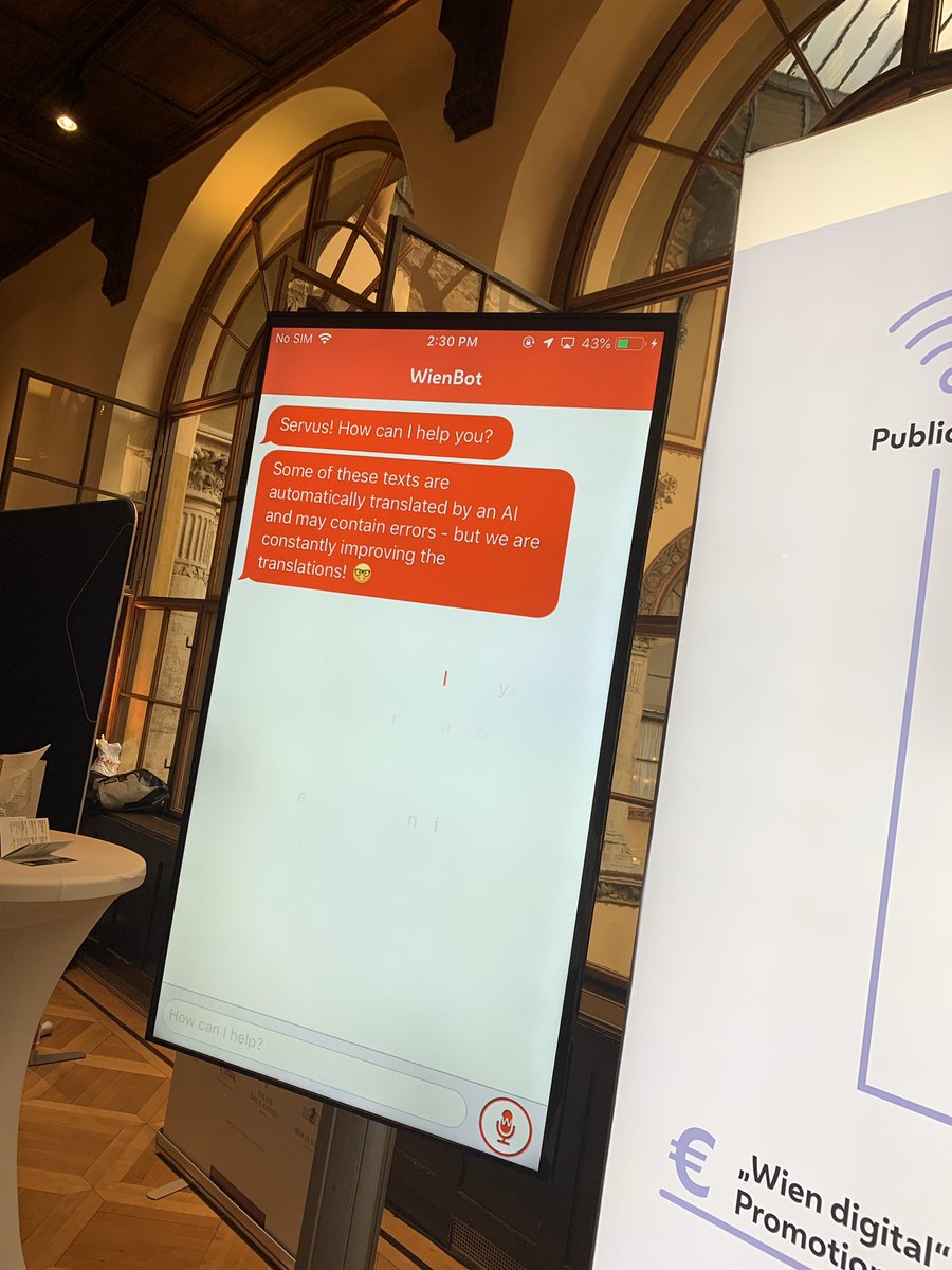 sindrewimberger's tweet photo. „Die App zum überleben in Wien“. Genau. Gute Zusammenfassung als Feedback. #WienBotLiebe #darwinscircle19 #dc19 https://t.co/9k2CkRkdU1