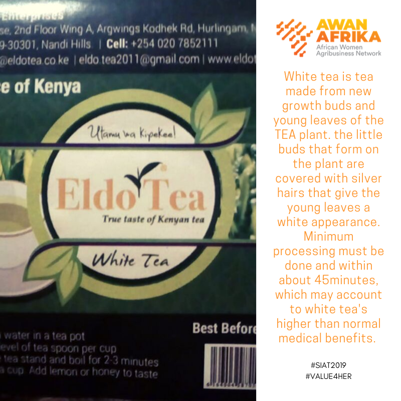 Awan_Afrika's tweet photo. Our member, @eldotea is at the #SIAT2019 exhibition. Have you spotted us? Are you running a women/youth-owned agribusiness? Are you an interested service provider/partner? Join us today on https://t.co/4jy4fifncJ 
#EmpowerWomen2PowerTrade #Value4Her https://t.co/NHp7NwLaQA