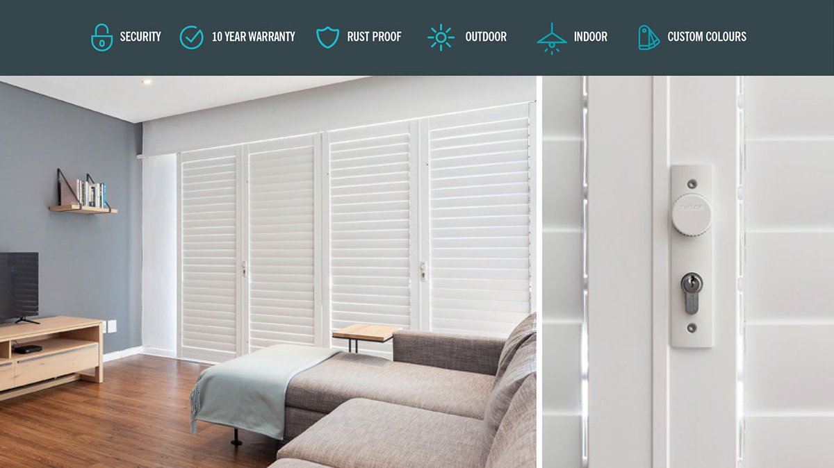 GalaxyBlinds's tweet photo. SHUTTER GUARD
The art of security & style,
in one innovative product.
The Shutterguard Aluminium Shutter is the art of security and style in one innovative product.
Learn More - https://t.co/PTAWYgeK7H
#shutterguard #shutters #blinds #galaxyblinds https://t.co/f4K0azykWJ
