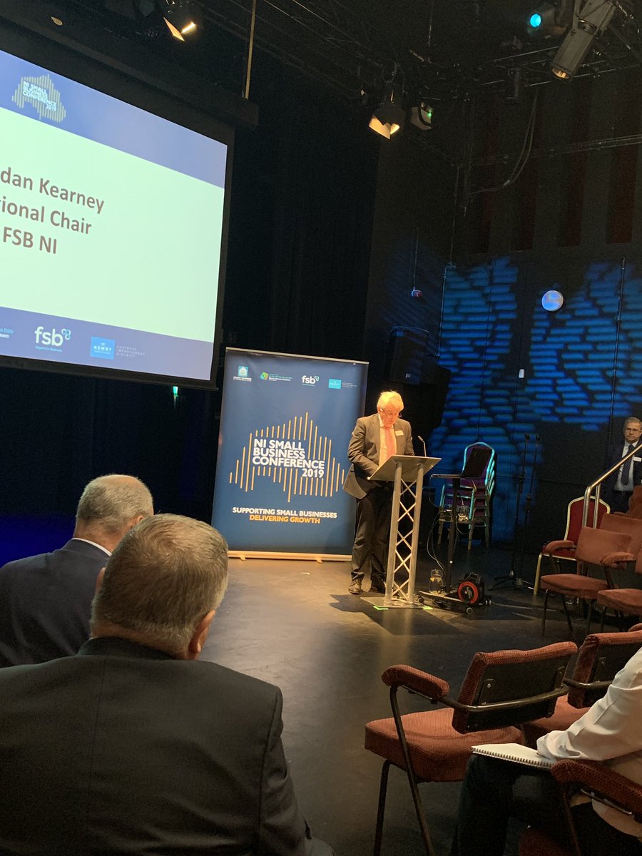 DownBizConnect's tweet photo. Our DBC chair and the @FSB_NI chair, Brendan Kearney, delivering an opening address at the #NISB19 conference organised by @NewryChamber https://t.co/s3eh5S2cL7