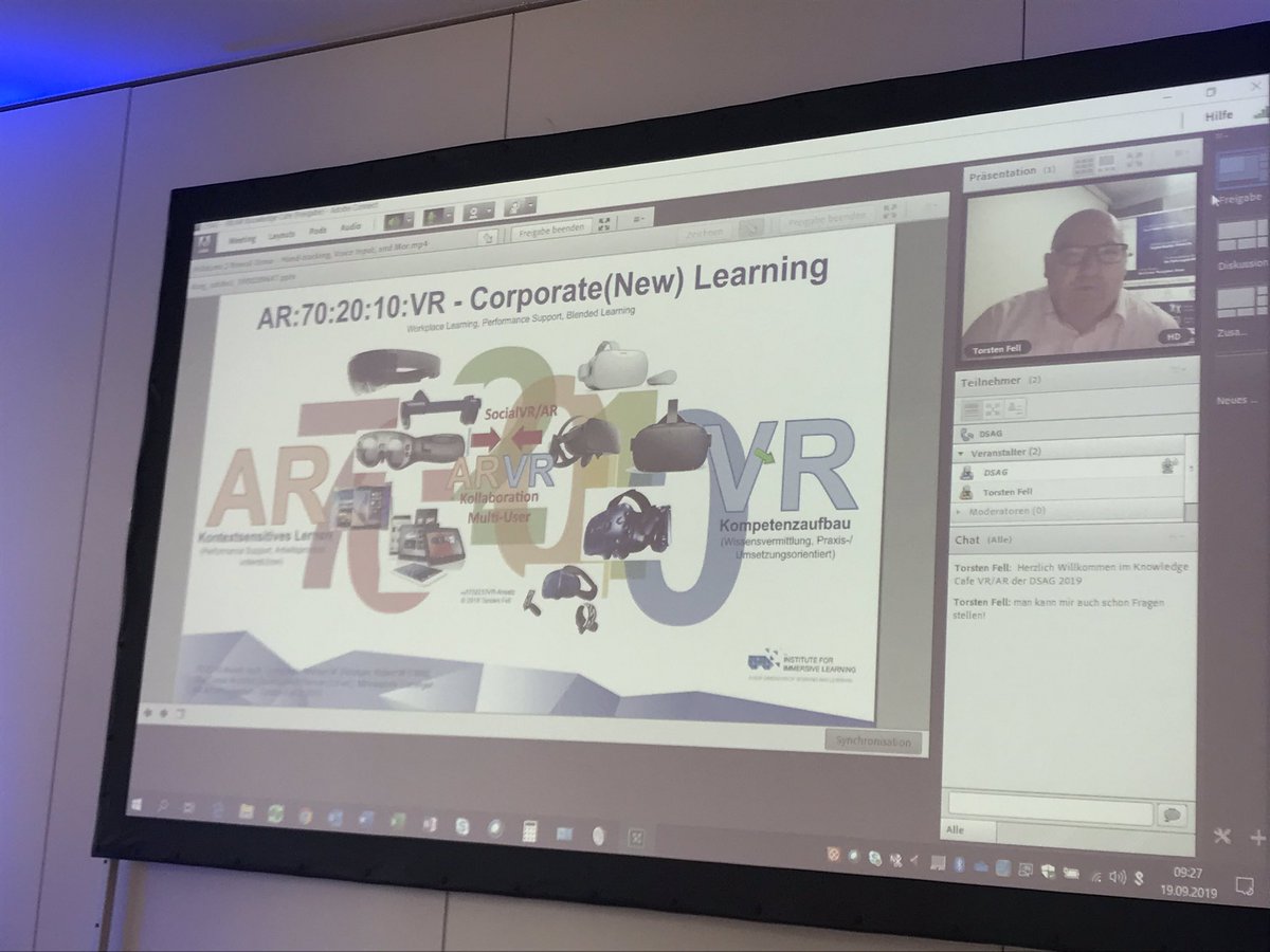 Spannender Vortrag von <a href="/torsten_fell/">Torsten Fell</a> auf dem <a href="/_DSAG/">DSAG e.V.</a> JK wie mit #AR und #VR Mitarbeiter eine immersive Lernerfahrung erhalten können <a href="/ber_chris/">Christopher Beraud</a> <a href="/detecon/">DETECON Consulting</a>