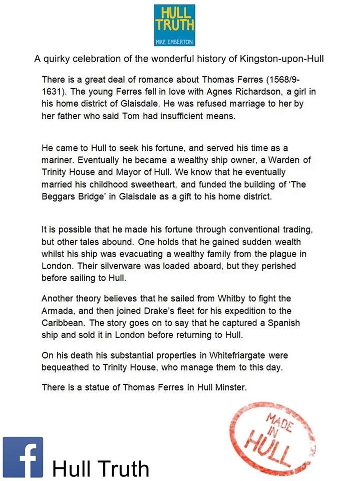firebirdmike's tweet photo. It's #TalkLikeAPirateDay ! Here's a bit of piratical history from #hull #hulltruth (OK, he was a buccaneer (a licensed pirate for Elizabeth 1st). https://t.co/LNgDDpxDqE