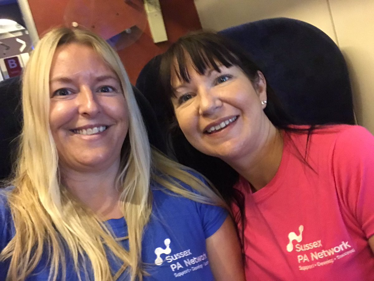 SussexPANetwork's tweet photo. Early start from the South Coast to meet the judges for the Manchester PA Awards...  finally on the train from Euston!  Looking forward to meeting you.  Thanks @MerlinWorkwear for our logo colour co-ordinated t-shirts! #McrPAawards19  #ProudPAs https://t.co/mDGoe7e5kQ