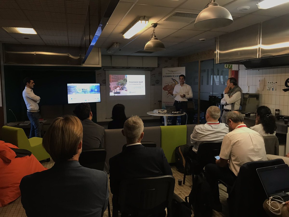 Bdx_Technowest's tweet photo. 🚙🌱 Dans le cadre de @ITS4Climate, @Bdx_Technowest est  fière d’accueillir sur le site Newton à @Villedebegles, la délégation menée par @DigitAqui et #IntercoNA

À l’honneur nos #startup : @qucit et @MoonStart_Simob pour #SmartCity #SmartMobility #ITS4Climat #Climatchange 🌎🚲🛴 https://t.co/ypMUDqEMvb