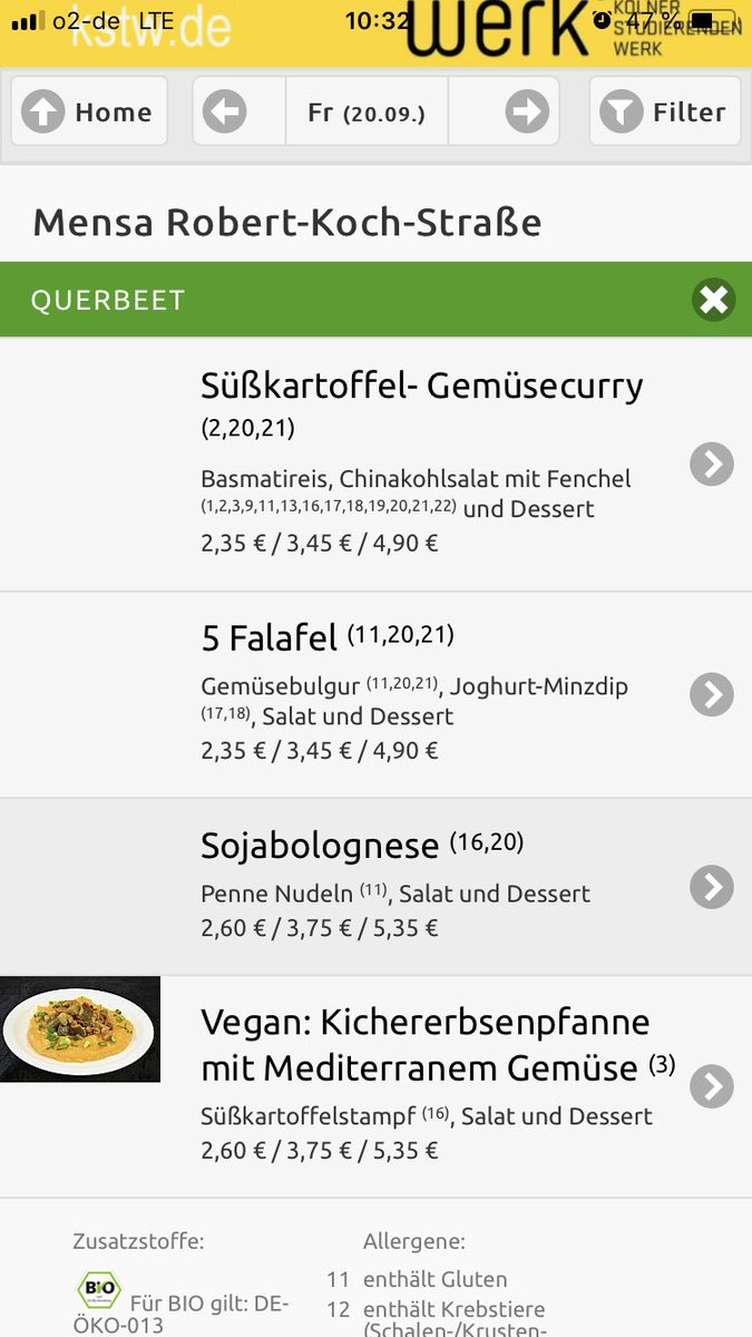 kai__blau's tweet photo. Wenn die #Mensa der @UniCologne pünktlich zum morgigen #Klimastreik ausschließlich vegetarisch/vegane Gerichte anbietet! #veggie #lessmeatmoreforests https://t.co/GiAs7bWgc7