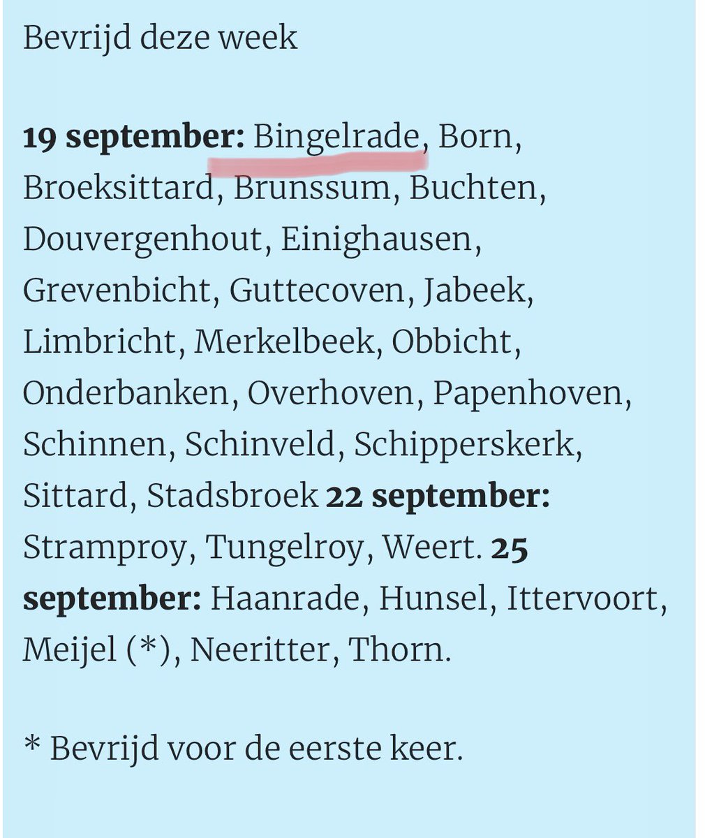 Marcgoffin's tweet photo. Vandaag 75 jaar geleden Bingelrade bevrijd. https://t.co/bUQyAs4NfK