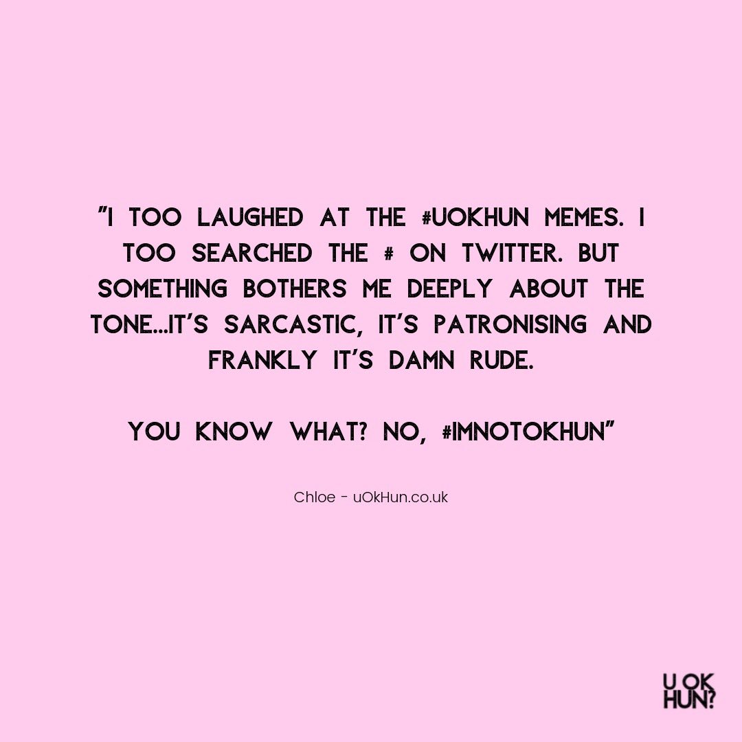 No, #ImNotOkHun 🙅🏻‍♀️ Check out the latest real stories on the blog now! 
Link in our bio 👍  #uokhun #imnotokhun #ladiesunite #girlsquad #instagram #bereal #itsokif #community #blog #powerhour #femaleempowerment  #quoteoftheday #hunstogether #mentalhealthawareness #mentalhealth