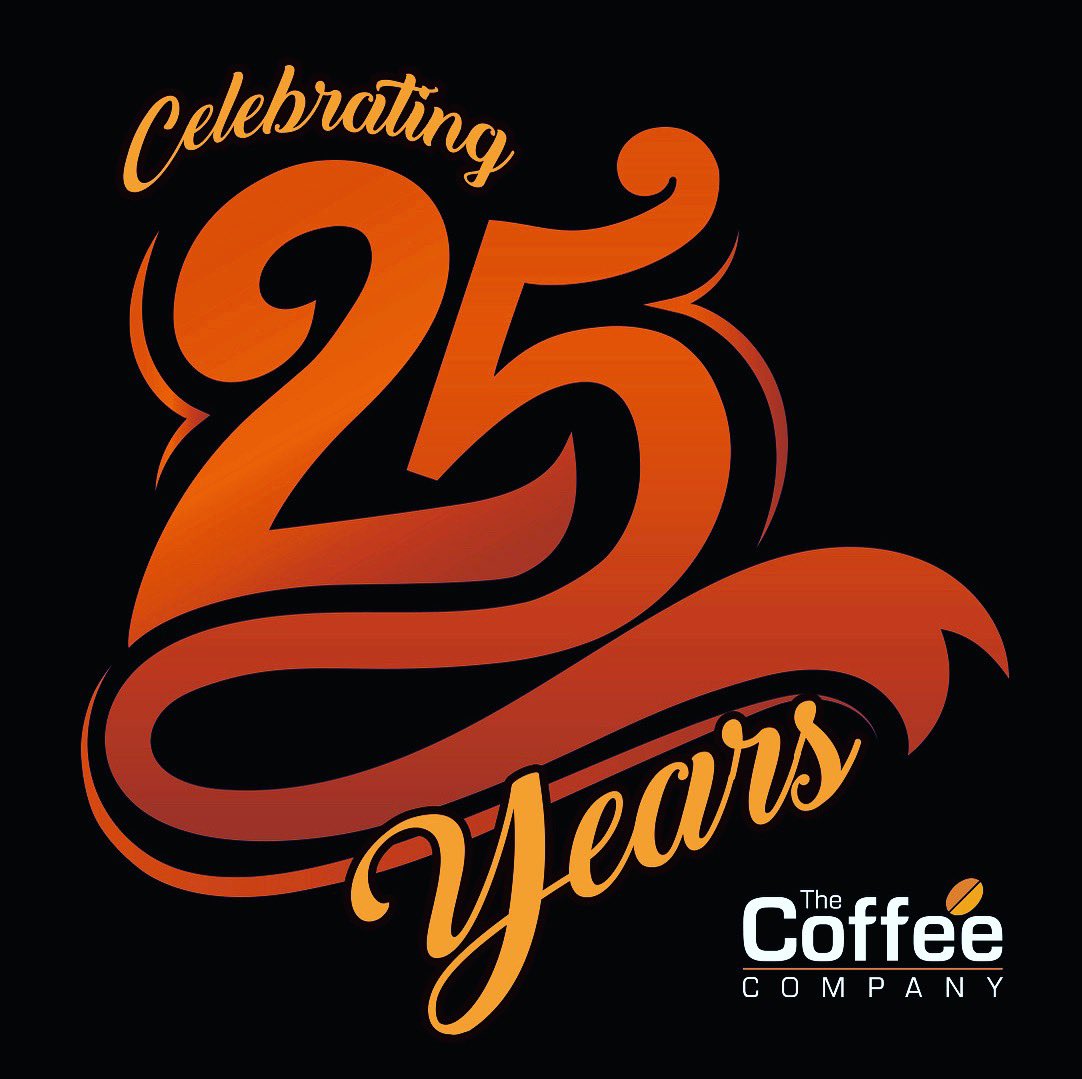 25 years ago today, Robert &amp; Sheila Stephenson opened for business albeit from the box room in the family home. Thank you to our customers &amp; suppliers for their continued support and a Happy 25th Anniversary to Sheila our founder &amp; MD. Love from all at The Coffee Company❤️☕️🎉🎈
