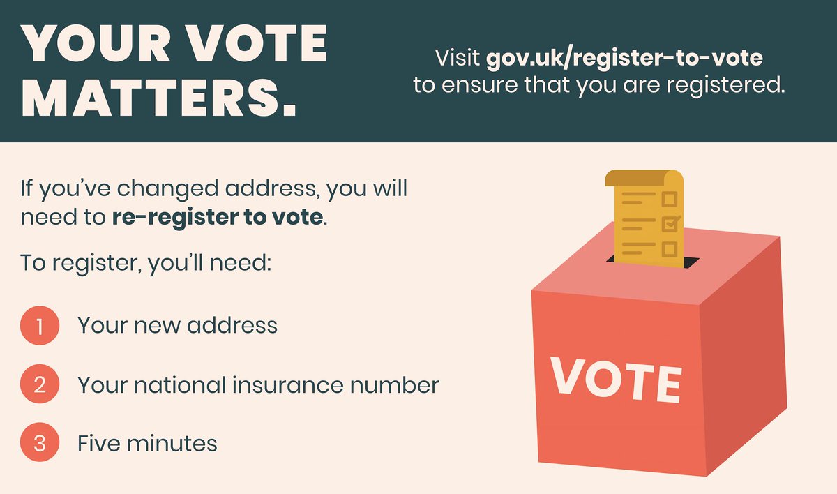 Have you moved address since last year? You'll need to register to vote, here's how 👇
shef.ac/2LCs6jN
