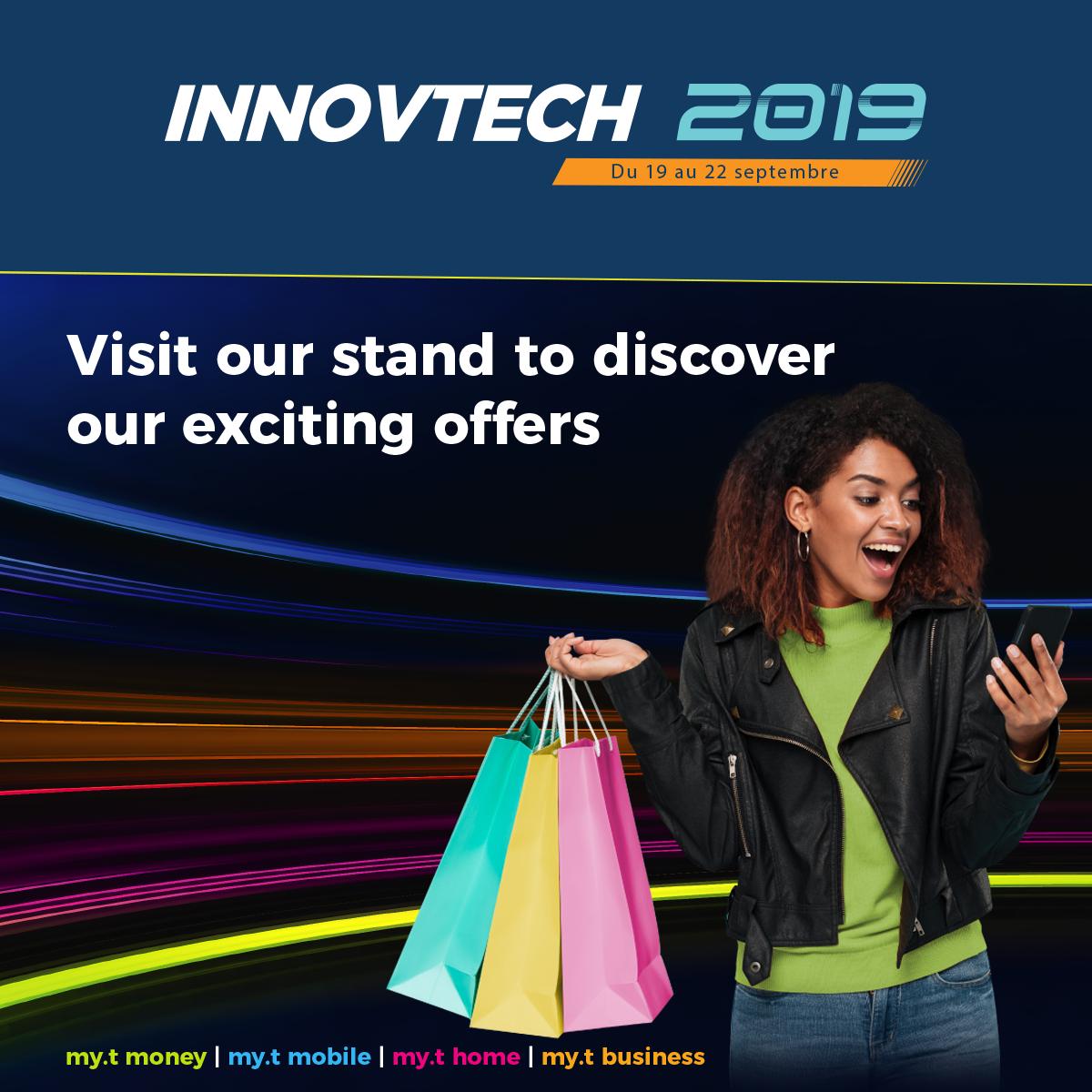 telecom_mu's tweet photo. InnovTech 2019. Rendez-vous au stand my.t !
https://t.co/ZdTqXZuhem
#innovtech2019 #myt #mauritiustelecom https://t.co/GG9sVYEHJp