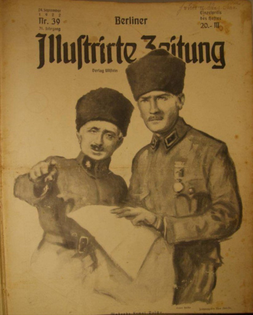 Türkiye Cumhuriyeti kurucusu ve ilk Cumhurbaşkanı Gazi Mustafa Kemal (Atatürk) Paşa, Milli Mücadele sürerken Alman Berliner Illustrirte Zeitung'un 24 Eylül 1922 tarihli kapağında.