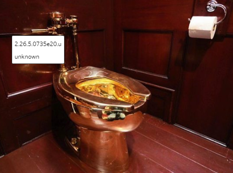 BBCWiltshire's tweet photo. This golden toilet was spotted in Highworth, just days after a solid gold one was stolen from Blenheim Palace. It's not believed to be the same one though! This one was painted gold, but it's since mysteriously disappeared... 🧐 https://t.co/MbTzezT765