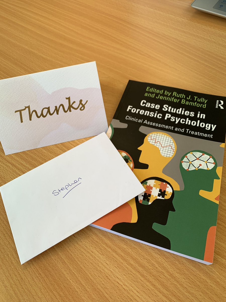 Thank you <a href="/TullyForenPsych/">Dr Ruth J Tully - Consultant Forensic Psychologist</a> and <a href="/JenBamford/">Dr Jennifer Bamford</a> for the book! Congratulations and I look forward to reading it 👌🏼